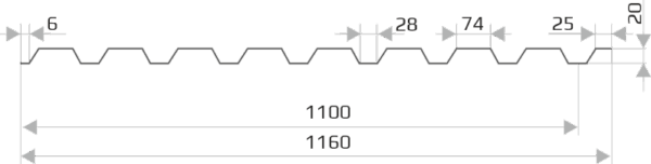 Профнастил ПС/ПК 20